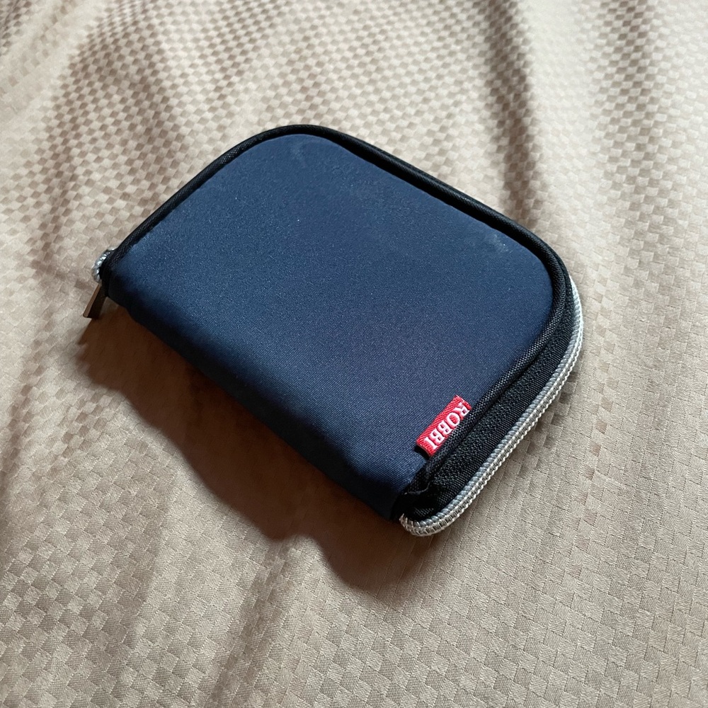 Navy Blue Travel Zip Wallet